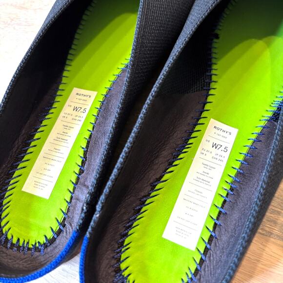 NEW Rothy’s The Almond Demi Women's Slip On Shoes Deep Emerald US Size 7.5 - Picture 9 of 11